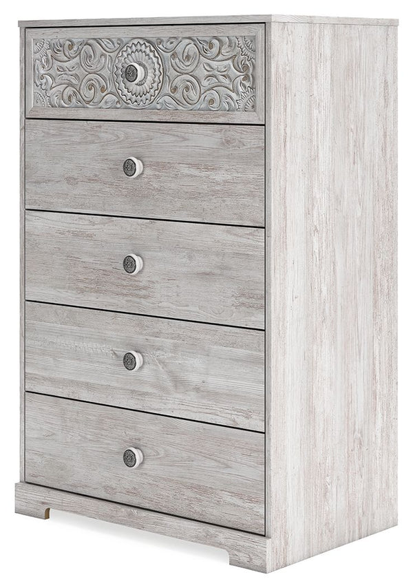 Paxberry - Whitewash - Five Drawer Chest