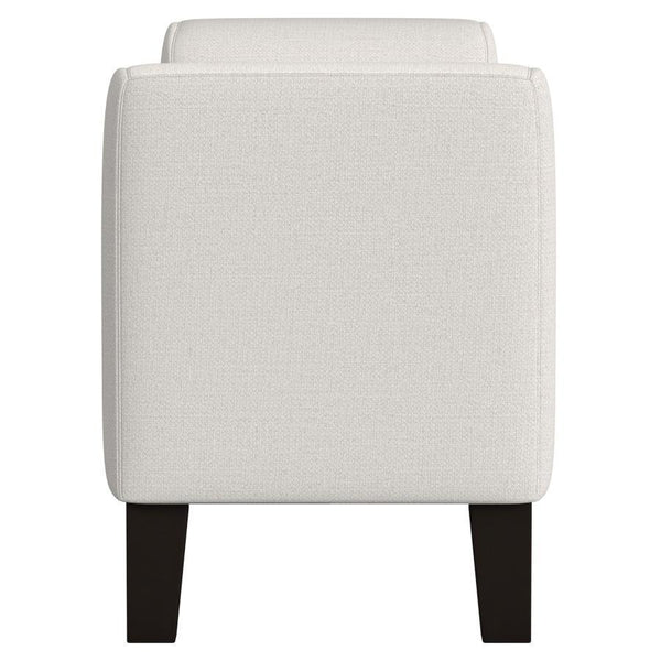 Rex - Fabric Upholstered Accent Bench With Armrests - Vanilla