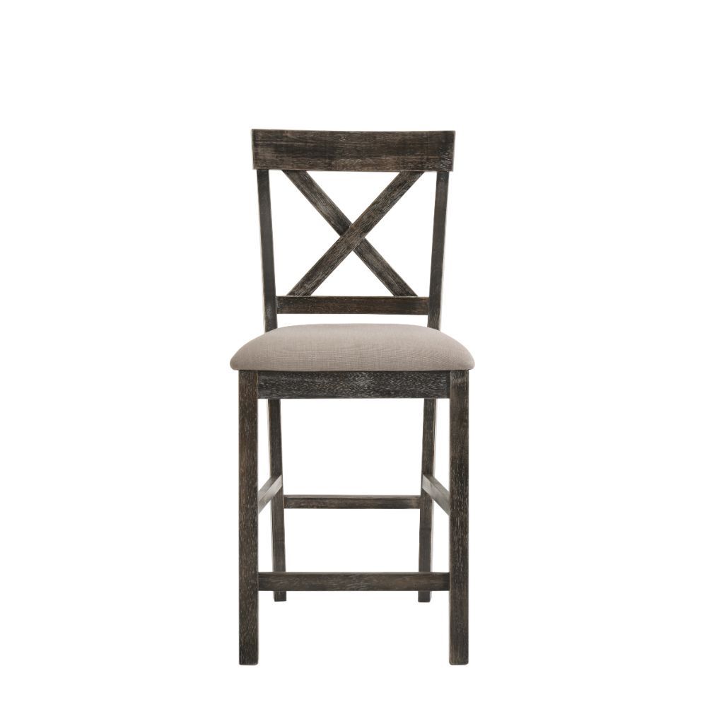 The Martha II Counter Height Chair will anchor any dining area in effortless style. This contemporary armless chair features a wood frame and backrest with a unique â€˜X-' shaped design and is perfect for weekday meals and family gatherings alike. The ver