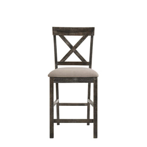 The Martha II Counter Height Chair will anchor any dining area in effortless style. This contemporary armless chair features a wood frame and backrest with a unique â€˜X-' shaped design and is perfect for weekday meals and family gatherings alike. The ver