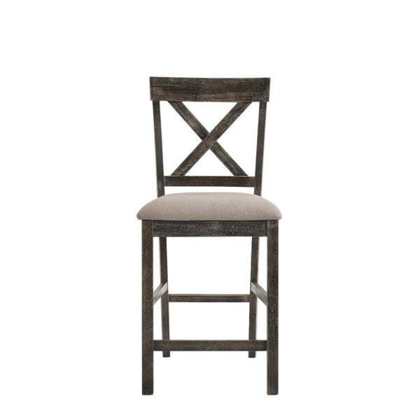 The Martha II Counter Height Chair will anchor any dining area in effortless style. This contemporary armless chair features a wood frame and backrest with a unique â€˜X-' shaped design and is perfect for weekday meals and family gatherings alike. The ver