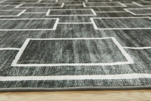 Elderland - Black / Gray - Washable Medium Rug