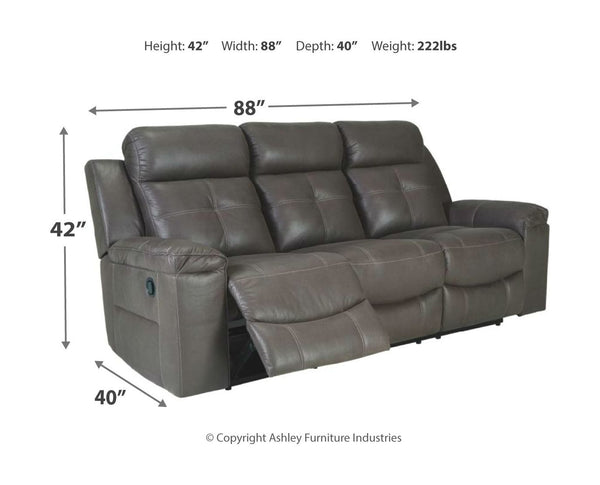 Jesolo - Dark Gray - 2 Pc. - Reclining Sofa
