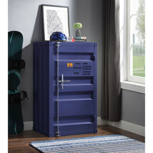 KD, Rectangular Chest Storage: 1 Metal Door (Inside: 5 Compartments w/4 Metal Shelves) Features: Metal Frame, Recessed Panels (Cargo Container Panels), Full-Length Container Lock (NO LEGS) CONSTRUCTION Metal Case: Iron Plate (40 x 40mm)<br/><br/><b>Produc