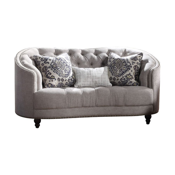  button tufted cushions and wooden turned legs. The ample seats are generously padded to provide utmost comfort. This set is perfect for any 