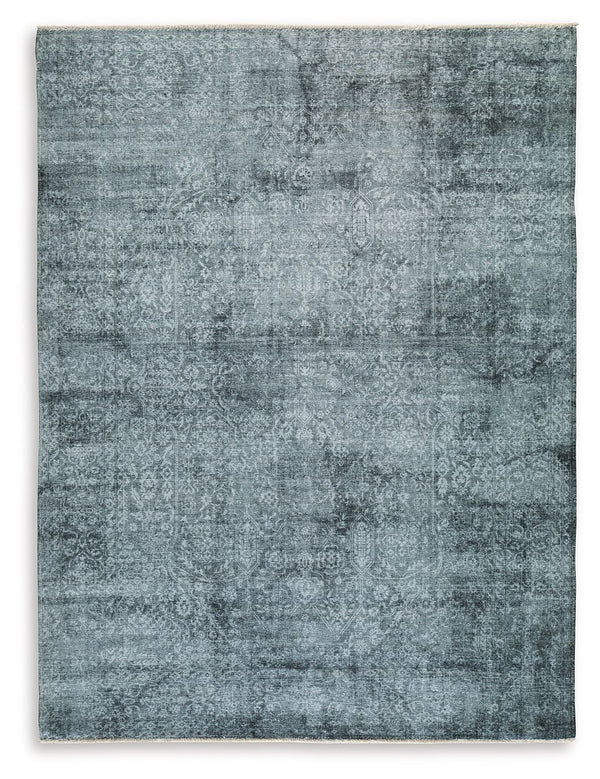 Add modern appeal to your home with this gorgeous area rug. With its soft feel and a faux-faded medallion design, this piece is the perfect complement to your contemporary decor.<br/><br/><b>Product Features</b><ul><li>Made of polyester</li><li>Machine wo