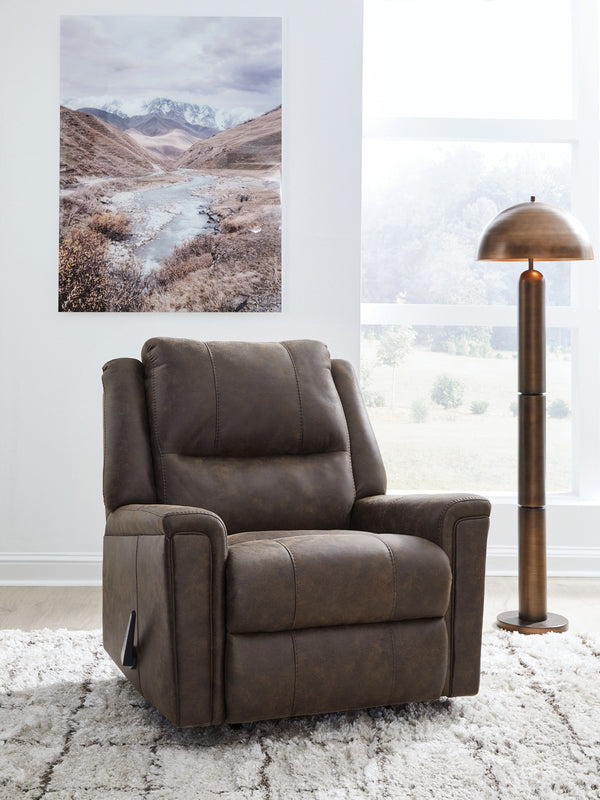  decadent styling of this rocker recliner
