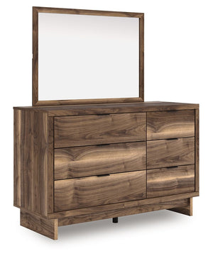 Nostalgic style, retooled for todayÐ²Ð‚â„¢s trends. This dresser with mirror puts an elevated twist on mod aesthetics. Its warm brown tones reflect the mid-century vibes you love, while the angular base incorporates contemporary motifs. Integrated drawer 