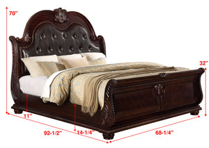 Stanley - Queen 5 Piece Panel Bedroom Set - Cherry