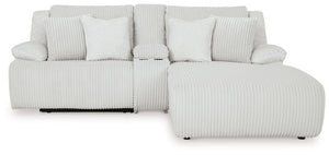 Top Tier - Alloy - 3-Piece Reclining Sectional Sofa With Raf Chaise