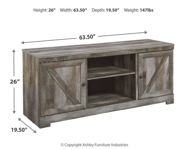 Wynnlow - Gray - 63" TV Stand W/Fireplace Option