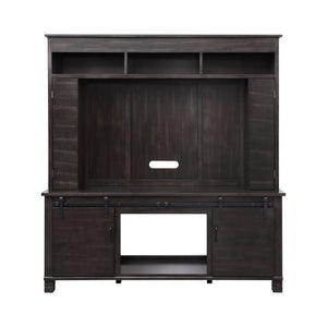 Apison - Entertainment Center w/Fireplace - Espresso - 66-"<br/><br/><b>Product Features</b><ul><li>Entertainment with LED Electric Fireplace</li><li>Storage: Hutch with 3 Open Compartments & 2 Doors, Base with 2 Sliding Barn Doors & 1 Open Compartment</l