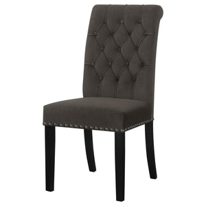 Alana - Velvet Upholstered Dining Side Chair (Set of 2) - Brown