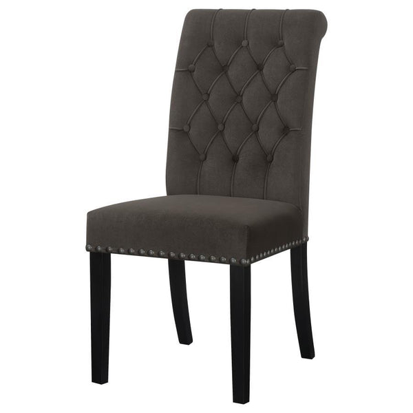 Alana - Velvet Upholstered Dining Side Chair (Set of 2) - Brown
