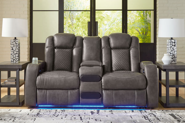 Fyne-Dyme - Shadow - 3 Pc. - Power Reclining Sofa