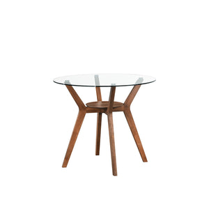 The Oscar Glass Top Counter Table seamlessly blends durability and style, making it a standout piece for any modern home. Crafted from solid Rubberwood, premium engineered woods and Walnut veneers, it offers long-lasting strength, while the Walnut veneers