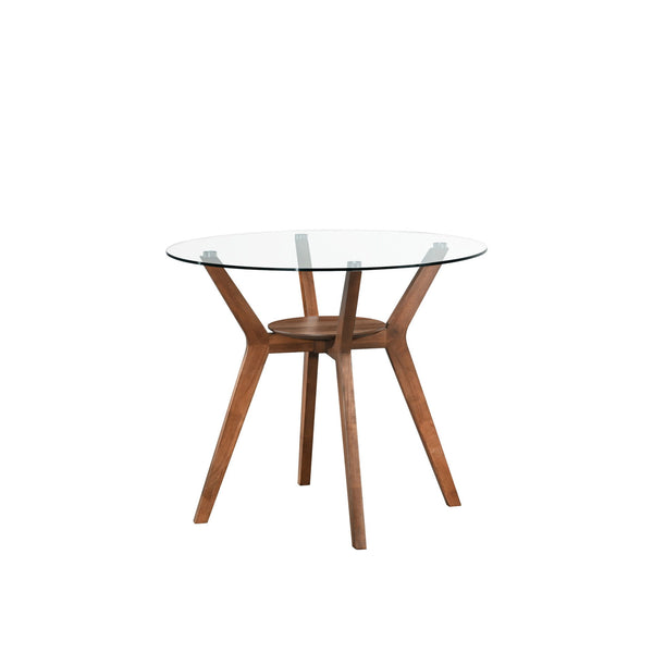 The Oscar Glass Top Counter Table seamlessly blends durability and style, making it a standout piece for any modern home. Crafted from solid Rubberwood, premium engineered woods and Walnut veneers, it offers long-lasting strength, while the Walnut veneers