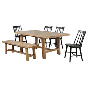  expanding from 60 to 76 inches to accommodate various gatherings. Solid mahogany