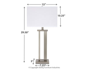 Aniela - Silver Finish - Metal Table Lamp (Set of 2)