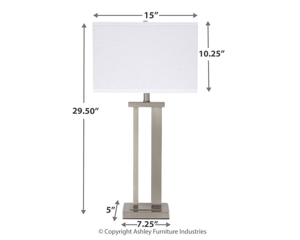 Aniela - Silver Finish - Metal Table Lamp (Set of 2)