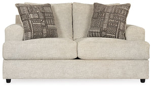  giving you elongated plushness and deep seating. And the chunky chenille fabric satisf