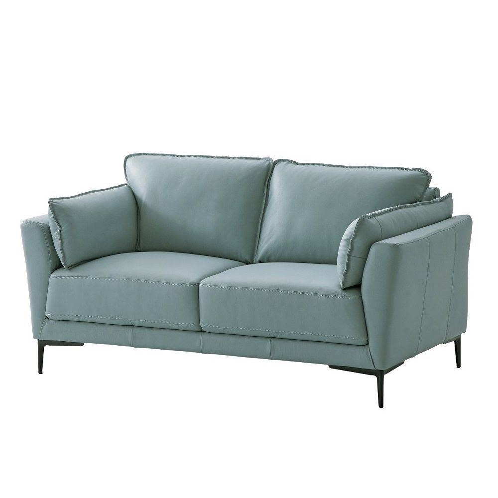 Simple Contemporary Style Design, Stay Comfortable: Cotton Fill Armrest & Back Cushion Durable & Long-Lasting Structure: Wooden Inner Frame & High Density Foam Seat Cushion, Luxury & Classic: Italian Top Grain Leather, Easy to Assemble: All Hardware & Ins