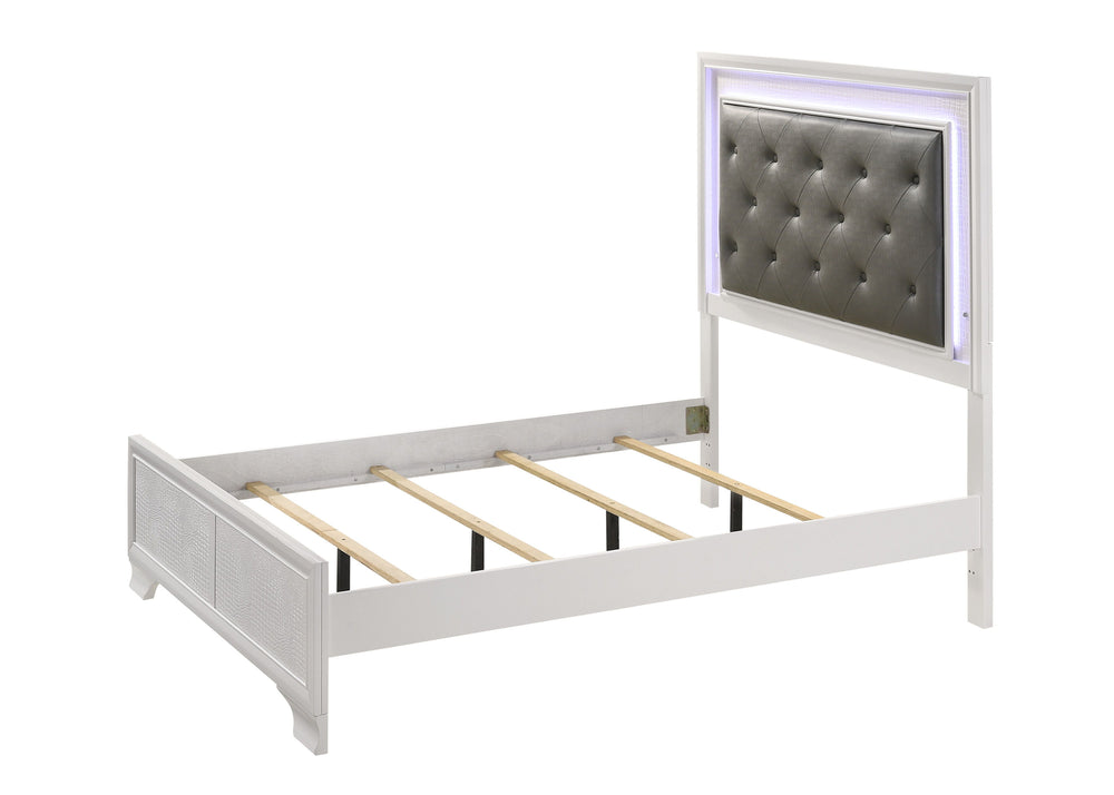 Lyssa-Full Bed-White<h4><b>Lyssa - Full LED Headboard Footboard - White</b></h4> <table width="100%"><colgroup><col style="width: 30%"> <col style="width: 70%"> </colgroup> <tbody> <tr> <td>Dimensions</td> <td> 57.20"L x 79.60"D x 59.20"H</td> </tr> <tr> 