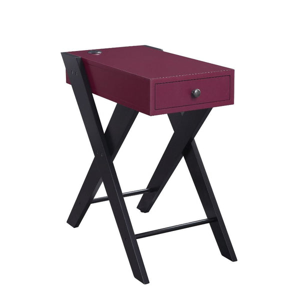 Fierce - Accent Table - Burgundy & Black
