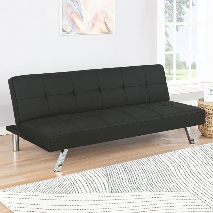Make this most of a space with this versatile, modern sofa bed. Perfect for teen bedrooms or compact apartments, this chic sofa bed transforms from a spacious sofa to a place of rest for overnight guests. Unfold the linen-like upholstered backrest to lie 