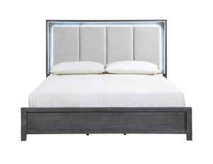 Odessa - 5/0 Queen Bed - Dark Gray