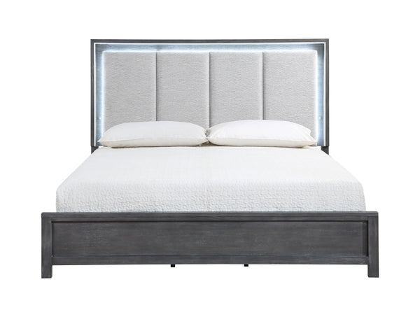 Odessa - 5/0 Queen Bed - Dark Gray