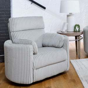  and Glider-Recliner set features smooth power reclining for ultimate comfort.<br/><br/><b>Product Features</b><ul><li>Frame and wrapped in 100% polyester fabric</li><li>Curved arms<