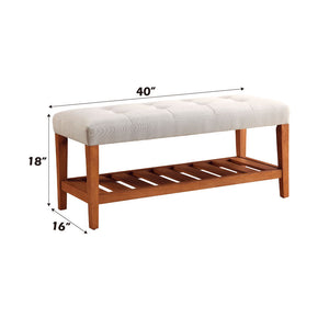Charla - Bench - Light Gray & Oak