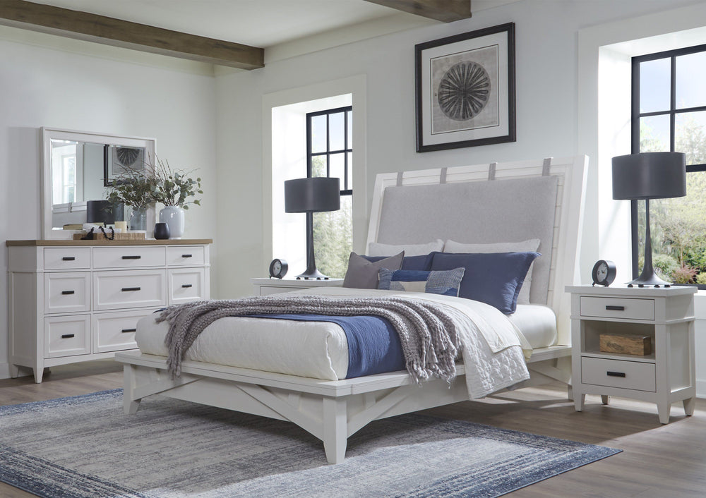 With a nod to early craftsman design and todayâ€™s popular farmhouse aesthetic, Americana Modern Bedroom is the essence of timeless authenticity. Adding easygoing beauty to bedrooms of any size, these fresh designs combine function and versatility with cl