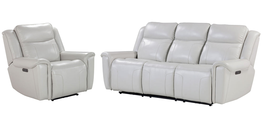 Exuding eye-catching high-style and next-level comfort, the Atlantis Power Zero Gravity Sofa Group offers a host of user-friendly features that will make anyone feel right at home. Each of the three pieces is covered in supple Whisper Ivory colored leathe