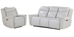 Exuding eye-catching high-style and next-level comfort, the Atlantis Power Zero Gravity Sofa Group offers a host of user-friendly features that will make anyone feel right at home. Each of the three pieces is covered in supple Whisper Ivory colored leathe