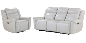 Exuding eye-catching high-style and next-level comfort, the Atlantis Power Zero Gravity Sofa Group offers a host of user-friendly features that will make anyone feel right at home. Each of the three pieces is covered in supple Whisper Ivory colored leathe