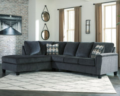 If youâ€™re looking for a smokin-' hot look priced to entice, youâ€™re sure to find this budget-conscious sectional beautifully fits the bill. Covered in a smoke gray chenille upholstery loaded with plush texture, this less-is-more contemporary sectional 