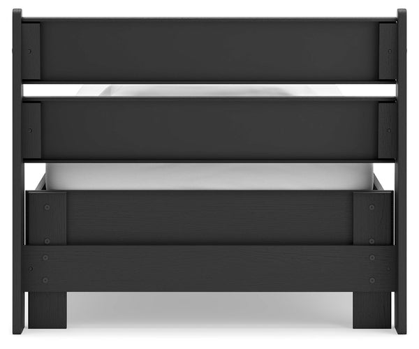 Socalle - Black - Twin Panel Platform Bed