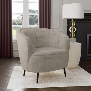  a great piece to float in the center of a room for an attractive focal point. The soft beige upholstery