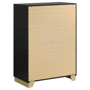 Caraway - 4-Drawer Bedroom Chest - Black