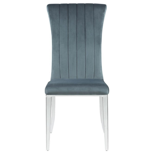  while vertical tufting brings tailored detail. Its cushioned seat offers comfort