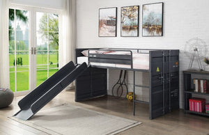 Cargo - Twin Loft Bed - Gunmetal Finish