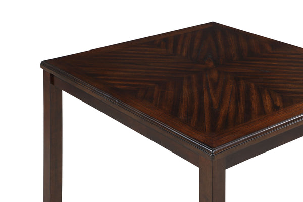 Gia - 5 Piece Square Counter Dining Set (Table & 4 Chairs) - Cherry