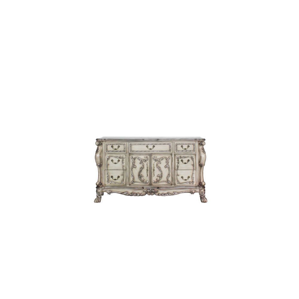 7 Drw, 2 Wood Door (Inside 1 Shelf) Drawer: GLIDE Center Metal (Ball Bearing