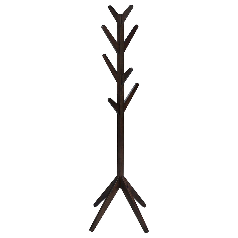 Keep your entryway neat and organized with this elegant solid asian hardwood coat rack. Designed with 8 sturdy hooks, it provides ample space for hanging coats, hats, scarves, and more. The minimalist design adds a natural charm to any hall tree or clothi