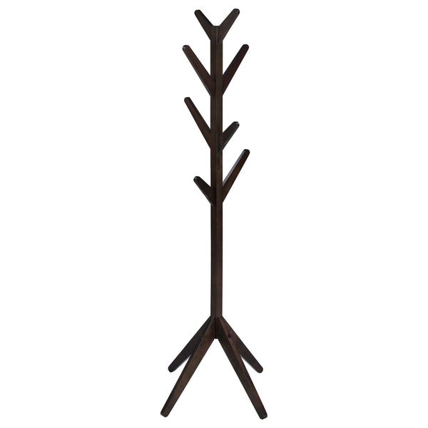 Keep your entryway neat and organized with this elegant solid asian hardwood coat rack. Designed with 8 sturdy hooks, it provides ample space for hanging coats, hats, scarves, and more. The minimalist design adds a natural charm to any hall tree or clothi