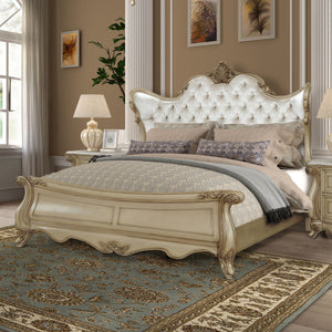 Monique - 5/0 Queen Bed - Champagne