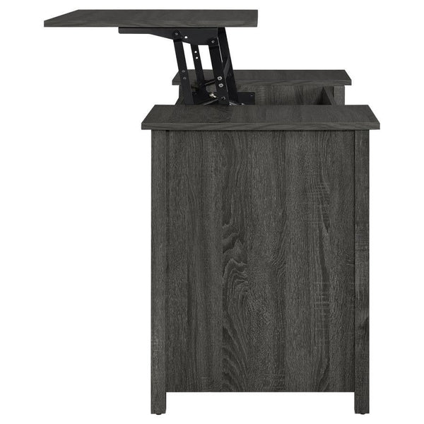Dylan - 4-Drawer Lift Top Office Desk - Weathered Gray