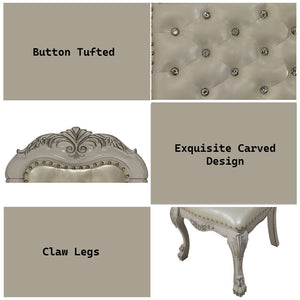 Dresden - Side Chair (Set of 2) - Fabric & Bone White Finish
